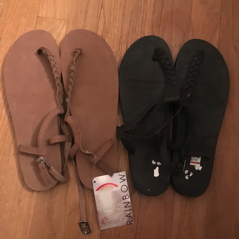 2 pairs of women’s size 11 rainbow sandals